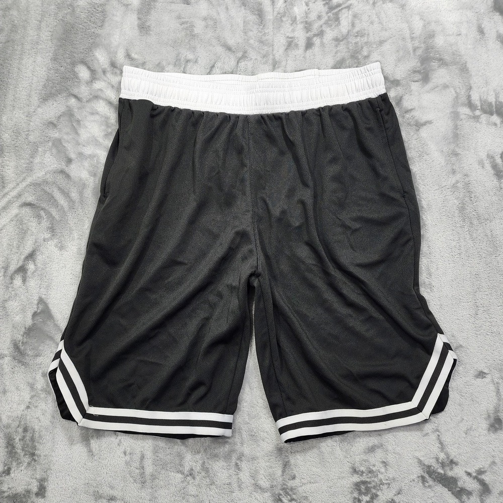 Liberty Pro Shorts Mens XL Black Mesh‎ Athletic Basketball Gym Running Training